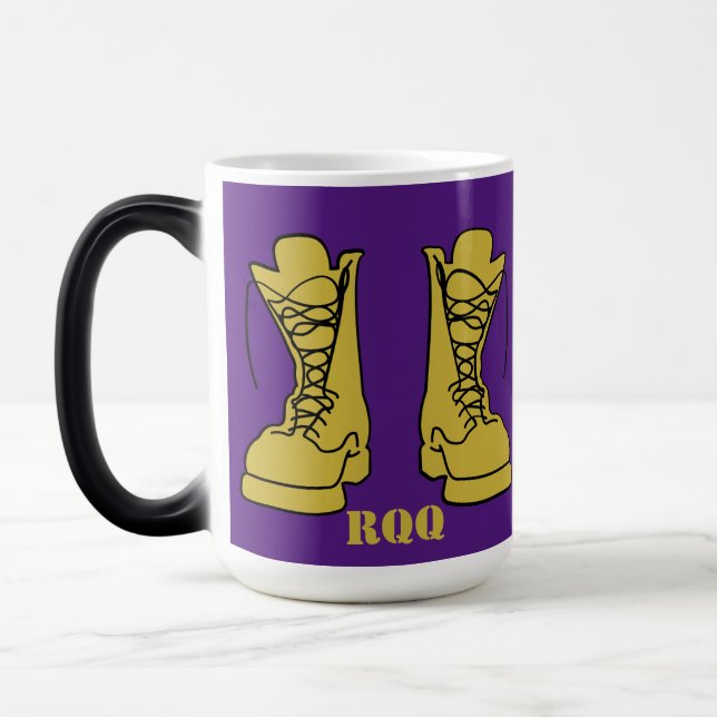 Omega RQQ Gold Boots Magic Mug (Left)