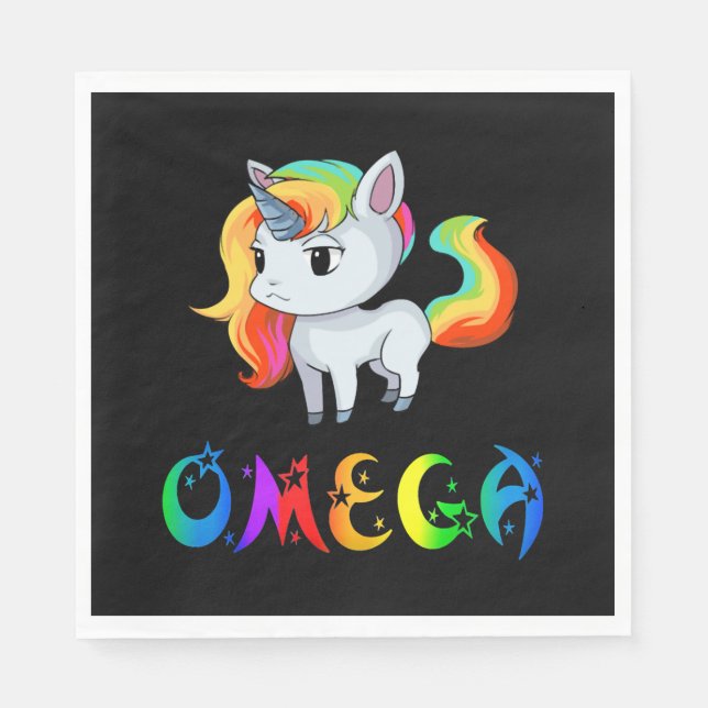 Omega Unicorn Napkin (Front)