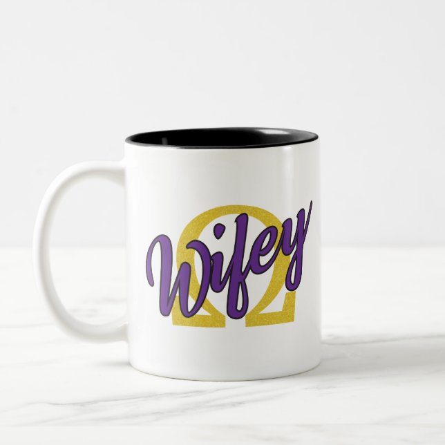 Omega Wifey Two-Tone Coffee Mug (Left)