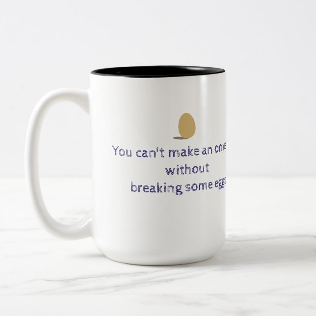 Omelette  Name Personalized Two-Tone Coffee Mug (Left)