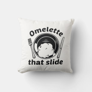 Omelette That Slide Throw Pillow