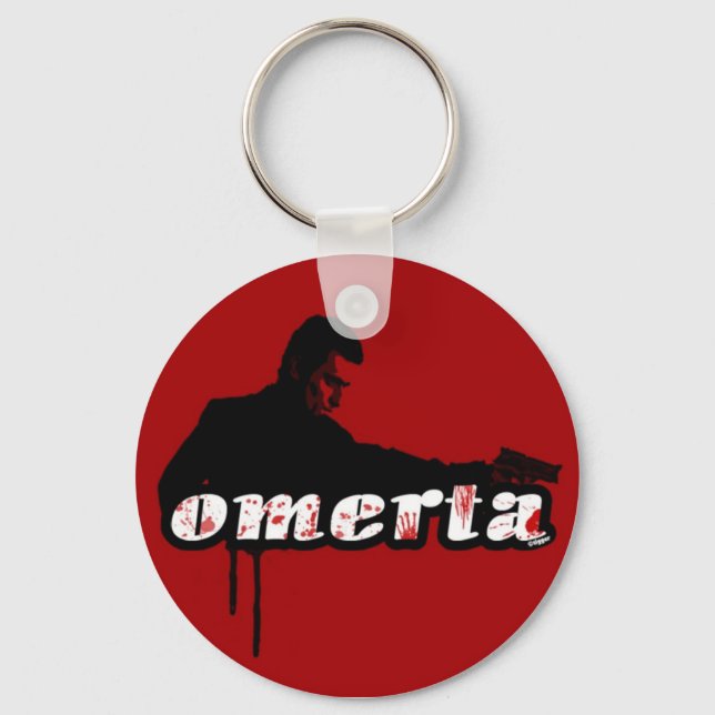Omerta Keychain for wiseguys' keys (Front)