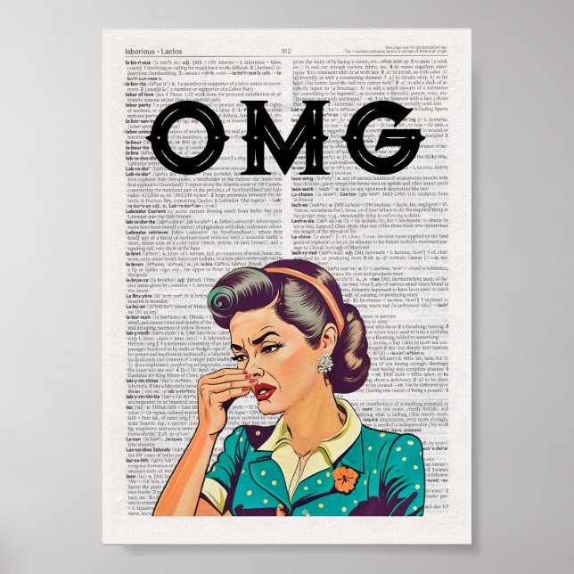 OMG Bathroom ART -humour Poster (Front)