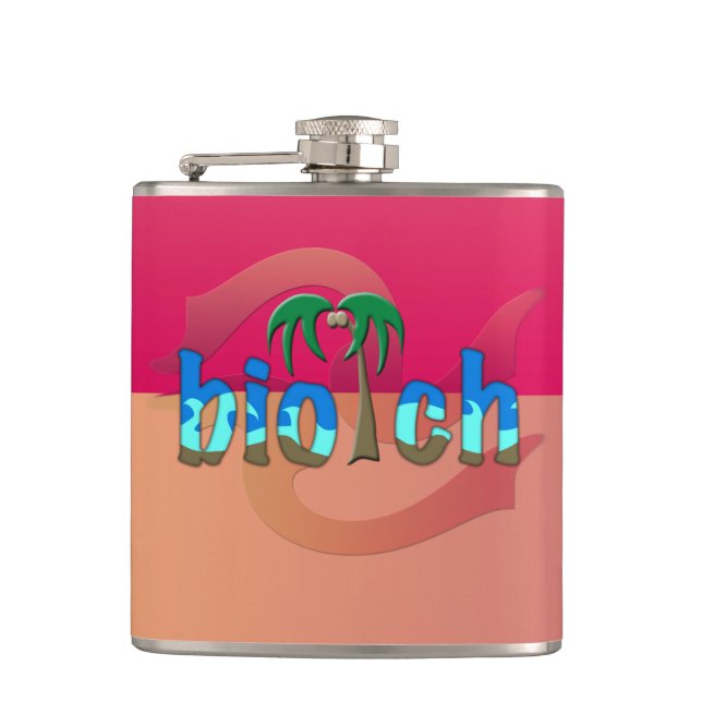OMG! biotch Hip Flask (Front)