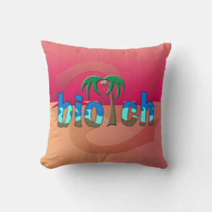 OMG! biotch Throw Pillow