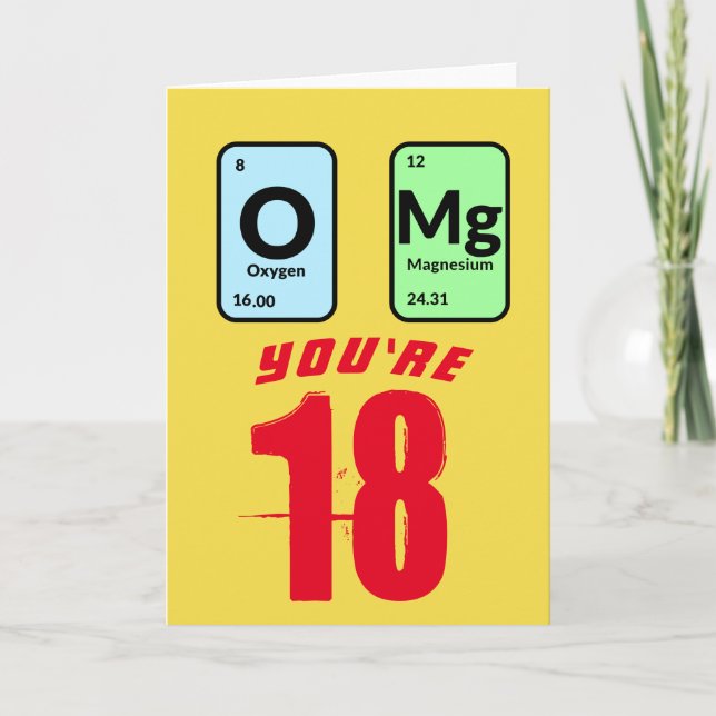 OMg Carte d'anniversaire personnalisable (Devant)