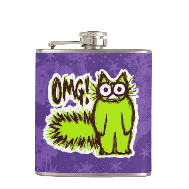 OMG CAT HIP FLASK (Front)