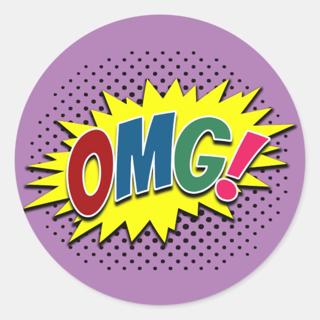 OMG! CLASSIC ROUND STICKER (Front)