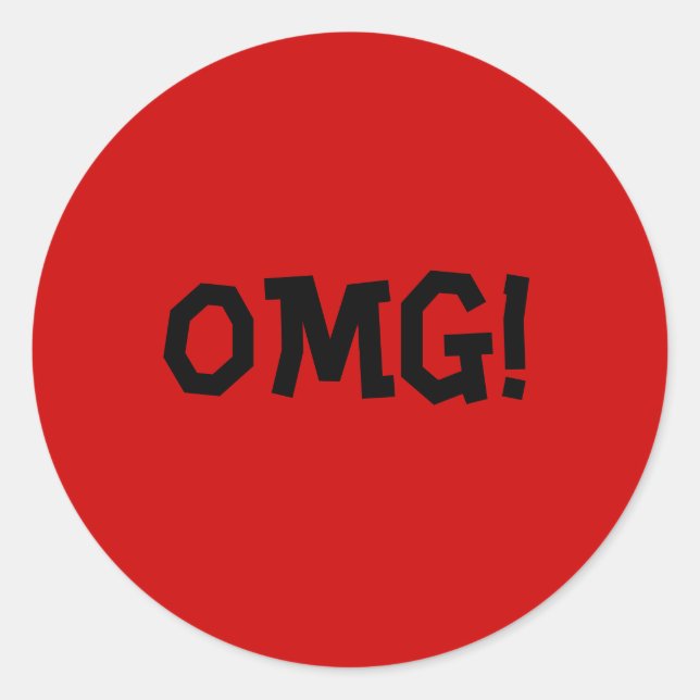 OMG CLASSIC ROUND STICKER (Front)