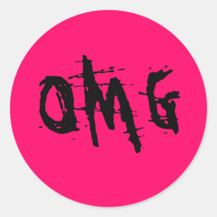 OMG CLASSIC ROUND STICKER