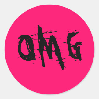 OMG CLASSIC ROUND STICKER