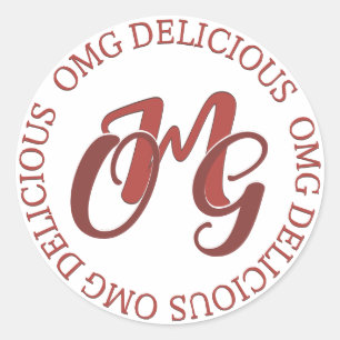OMG DELICIEUX Étiquette de produits alimentaires g