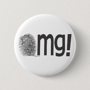 omg fingerprint text 2 inch round button