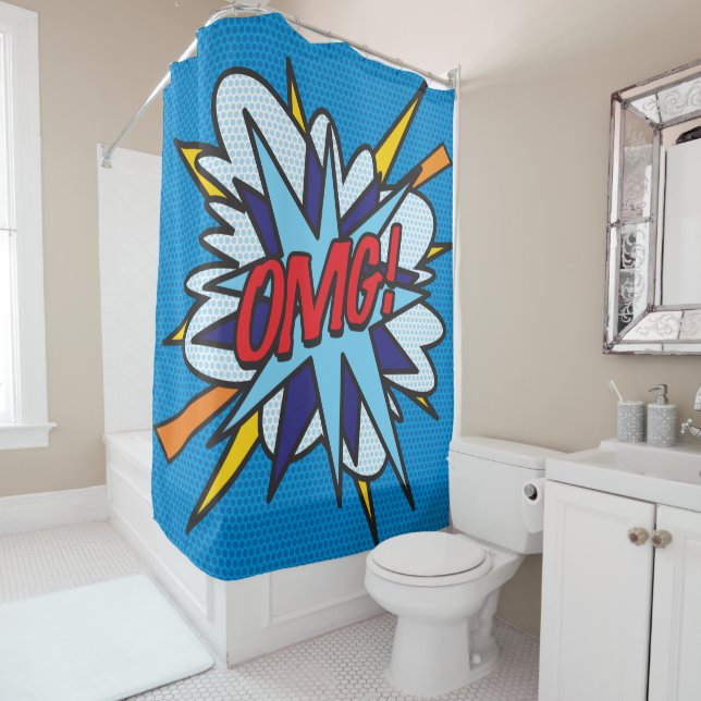 OMG Fun Retro Comic Book Pop Art (In Situ)