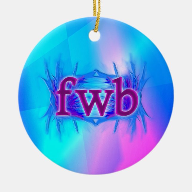 OMG! fwb Ceramic Ornament (Front)