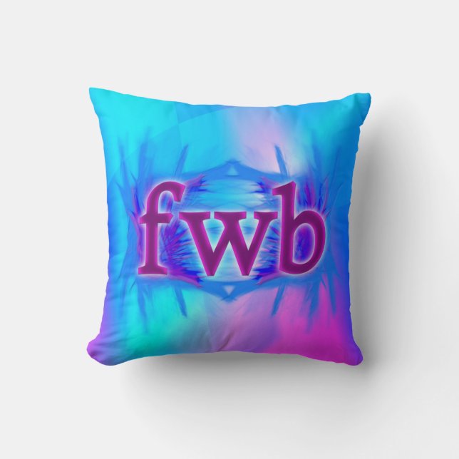 OMG! fwb Throw Pillow (Front)