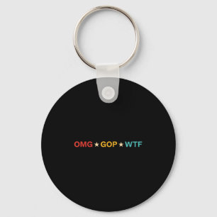 Omg Gop Wtf Vintage Design  Keychain