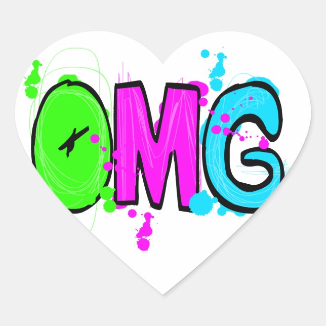 OMG! HEART STICKER (Front)