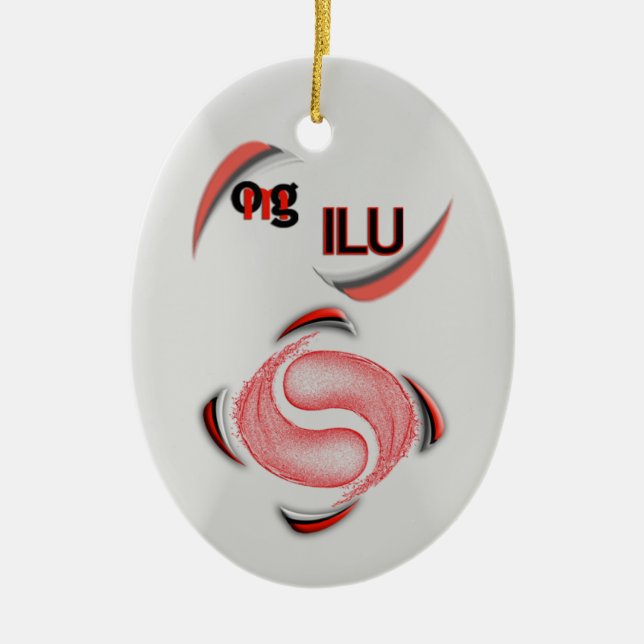 OMG! ilu Ceramic Ornament (Front)