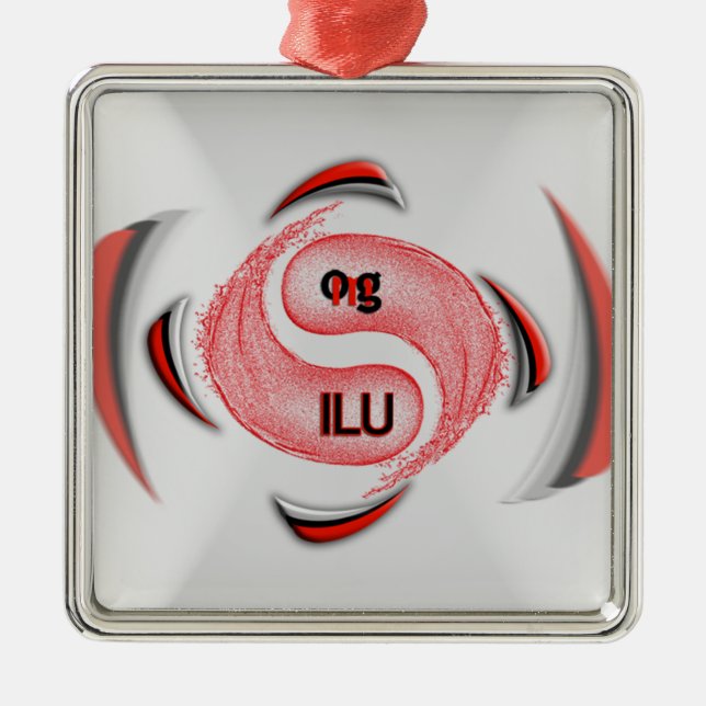 OMG! ilu Metal Ornament (Front)