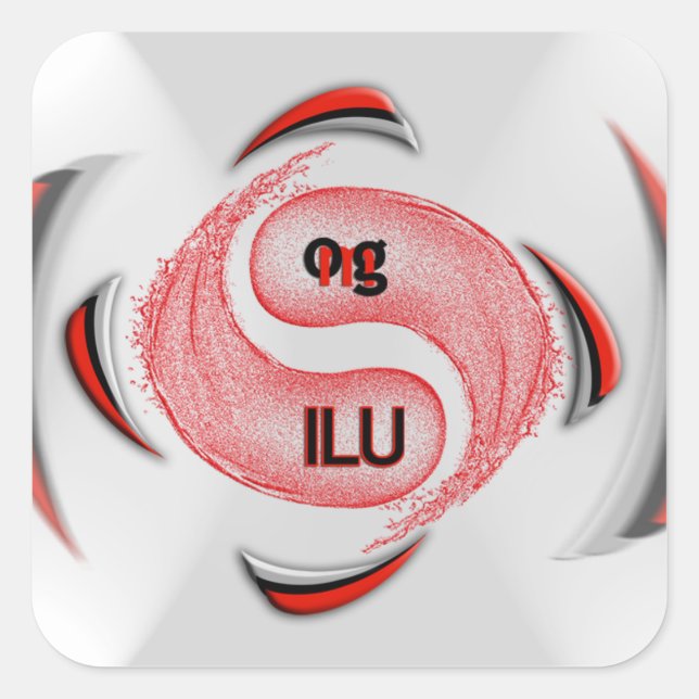 OMG! ilu Square Sticker (Front)