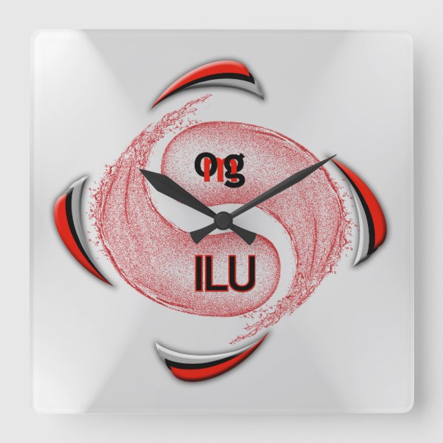 OMG! ilu Square Wall Clock (Front)