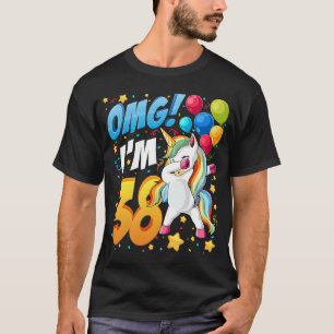 OMG I'm 38 Unicorn Dab for 38th Birthday Women T-Shirt