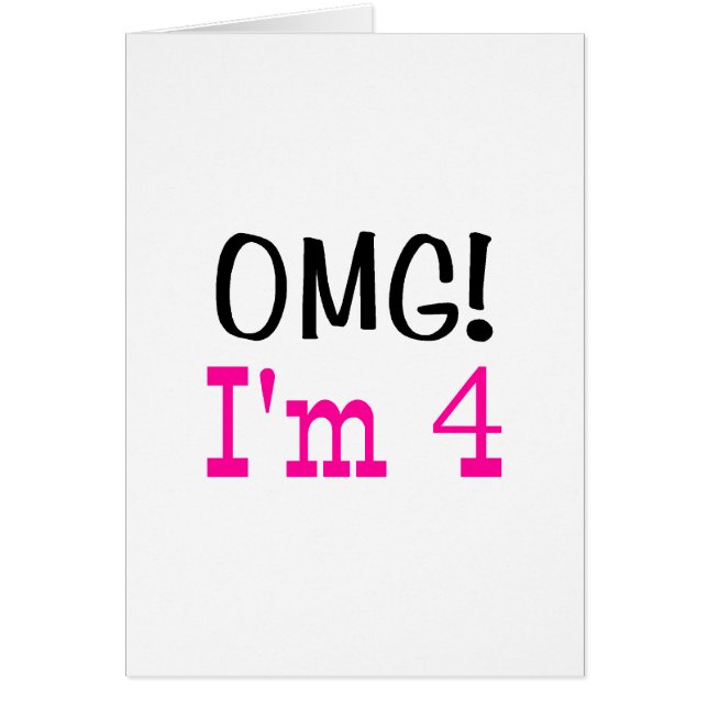OMG I'm 4 (pink) (Front)