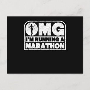 OMG I'm Running A Marathon First 26.2 Mile Postcard