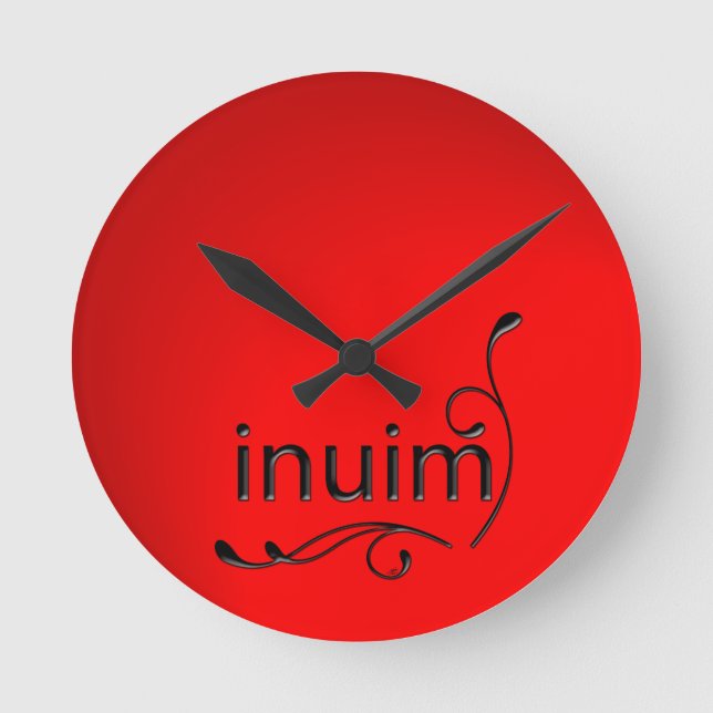 OMG! inuim Round Clock (Front)