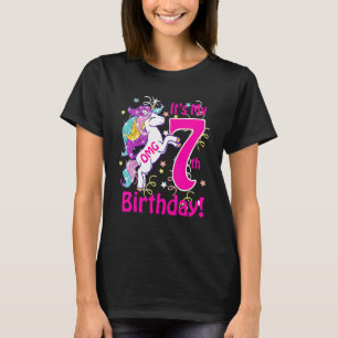 Omg It's My 7th Birthday Girls Unicorn 7 Years Old T-Shirt