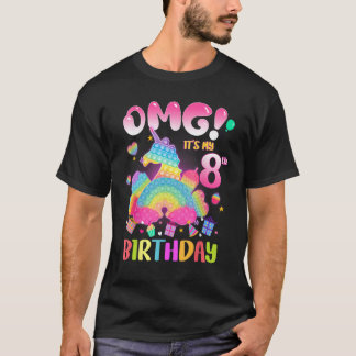 OMG It's My 8th Birthday Girl Fidget 8 Years old B T-Shirt