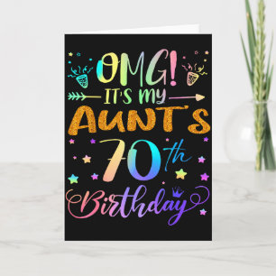 Omg Its My Aunts 70th Birthday Sweet 70 Years Old  Card