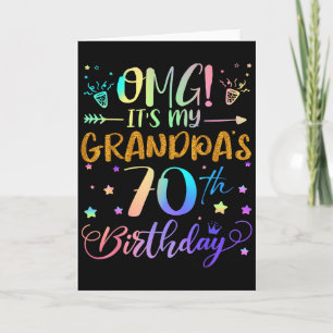 Omg Its My Grandpas 70th Birthday Sweet 70 Years O Card