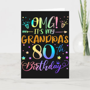 Omg Its My Grandpas 80th Birthday Sweet 80 Years O Card