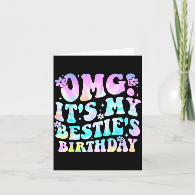 Omg It's My Ie's Birthday Funny Friend Birthday  Card (Front)