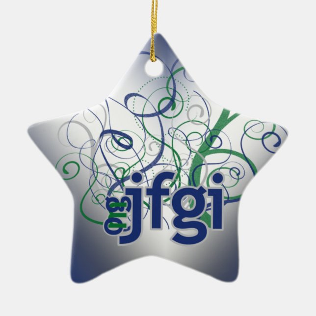 OMG! jfgi Ceramic Ornament (Front)