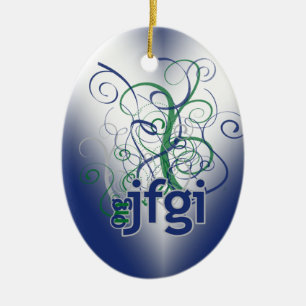 OMG! jfgi Ceramic Ornament
