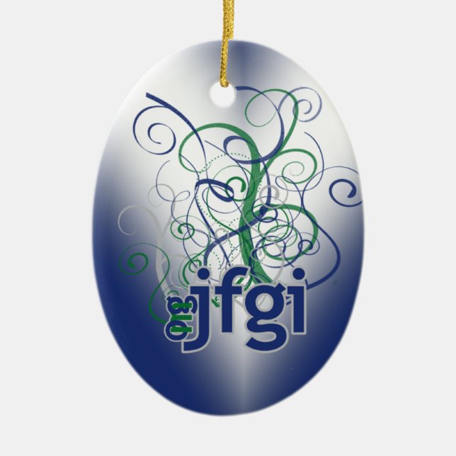 OMG! jfgi Ceramic Ornament (Front)