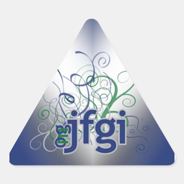 OMG! jfgi Triangle Sticker (Front)