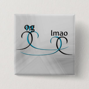 OMG! lmao 2 Inch Square Button