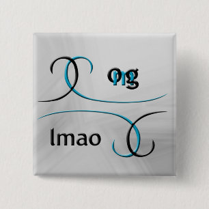 OMG! lmao 2 Inch Square Button