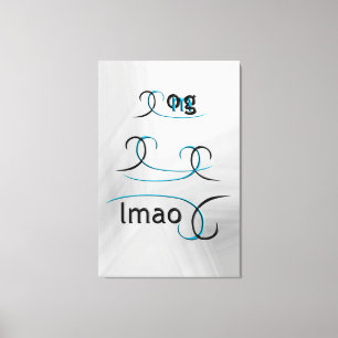 OMG! lmao Canvas Print