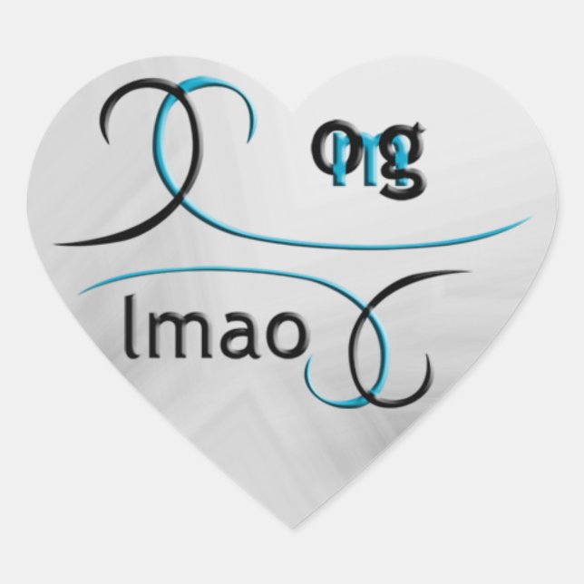 OMG! lmao Heart Sticker (Front)