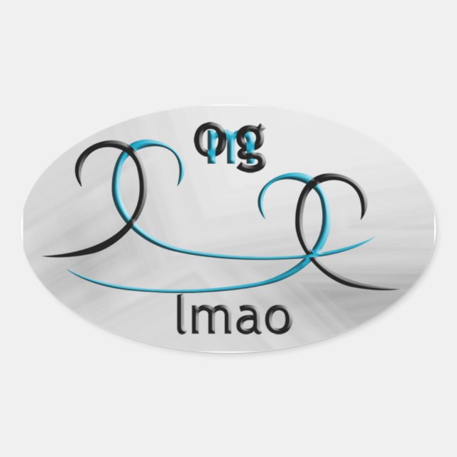 OMG! lmao Oval Sticker (Front)