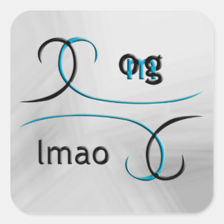 OMG! lmao Square Sticker