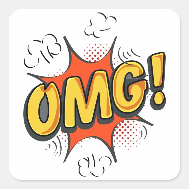 OMG logo Square Sticker (Front)