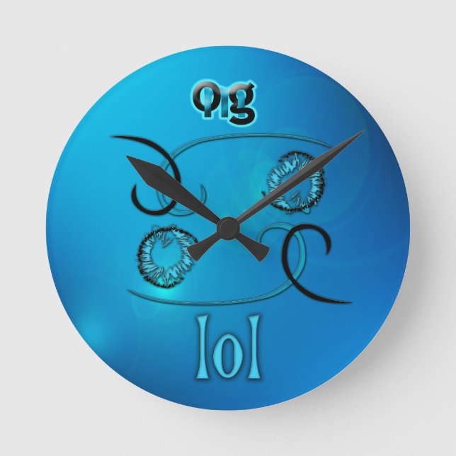 OMG! lol Round Clock (Front)