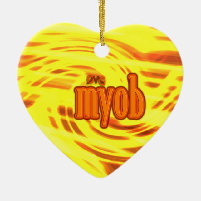 OMG! myob Ceramic Ornament (Front)