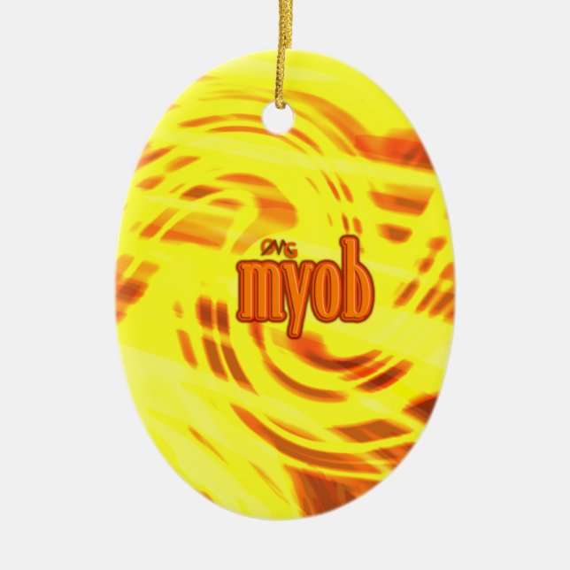 OMG! myob Ceramic Ornament (Front)